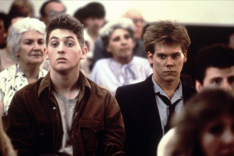 Chris Penn and Kevin Bacon in Footloose,  1984