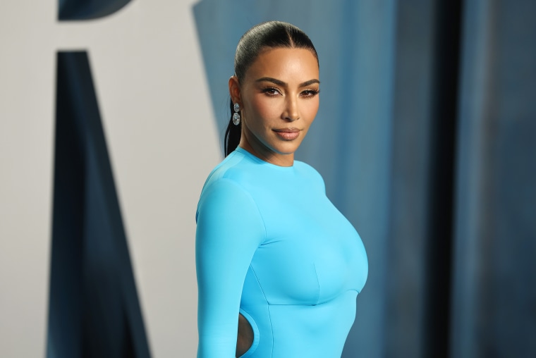 Kim Kardashian attends the 2022 Vanity Fair Oscar Party