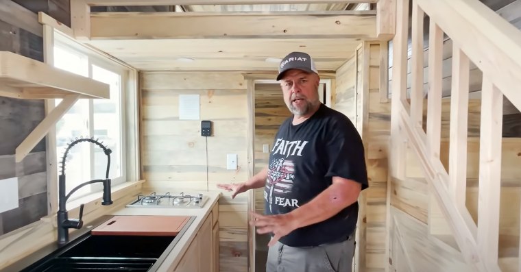 Matt Sowash shows off one of his tiny homes in a video posted on his company's YouTube channel. 