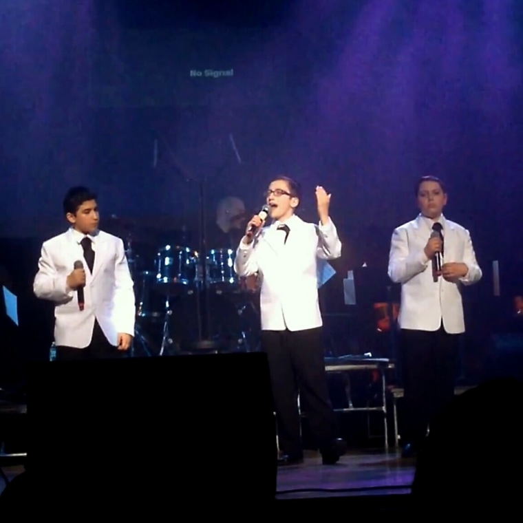 Former Miami Boys Choir member Dovid Pearlman in April 2015 performing in his final concert with the Jewish Orthodox pop group.
