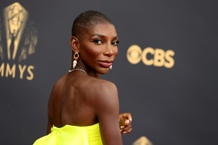 Michaela Coel attends the 73rd Primetime Emmy Awards