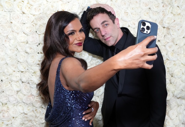 Mindy Kaling and B.J. Novak at the Academy Museum of Motion Pictures.