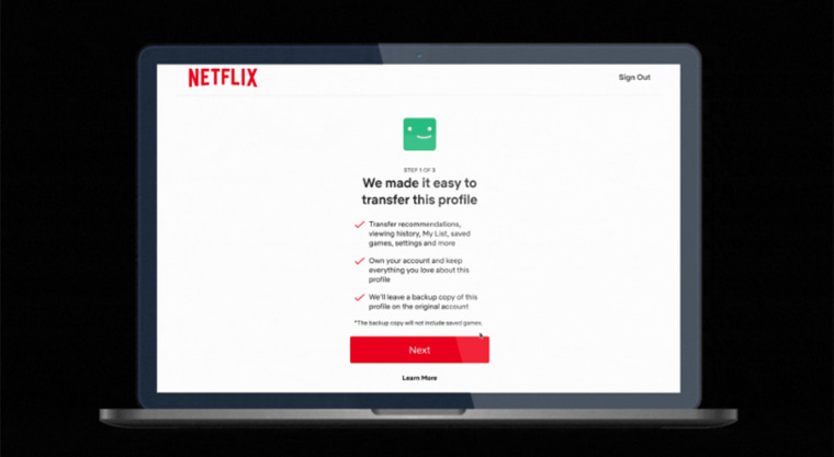 Netflix said they are making it "easy" to transfer profiles for people creating their own accounts after they piggybacked on other accounts.