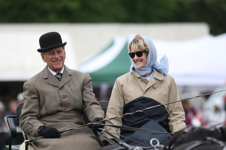 The Duke of Edinburgh with Penelope Knatchbull
