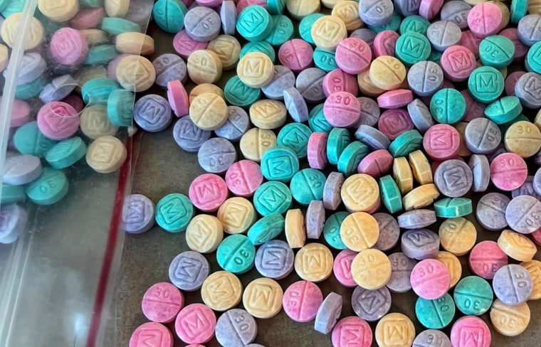 A press release from the Drug Enforcement Administration included photos of what's been dubbed "rainbow fentanyl."