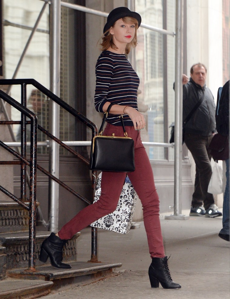 Taylor Swift outside her 'GYM' on April 29, 2014 in NYC.