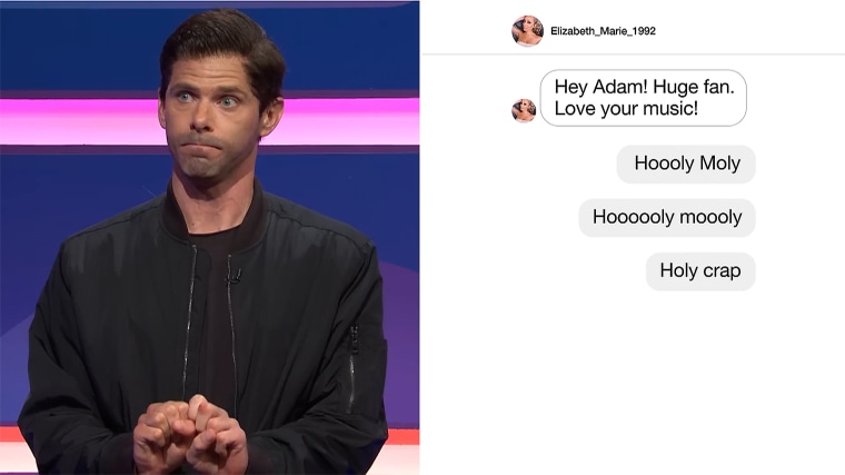 Mikey Day portraying Adam Levine on "Saturday Night Live."