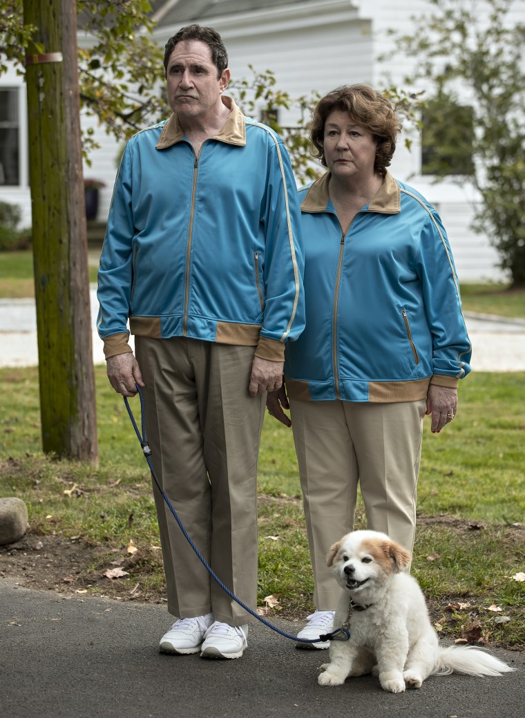 Richard Kind as Mitch, Margo Martindale as Mo/Maureen in episode 101 of The Watcher.