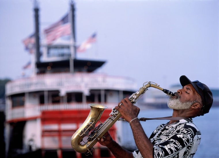 Saxophonist in Louisiana, New Orleans