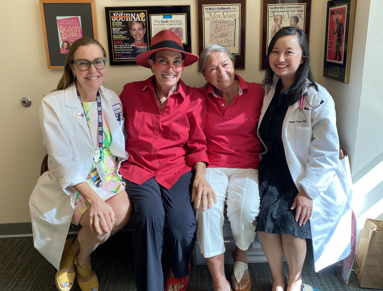 Diane Romano and Patricia Goff were treated by physicians Dr. Nancy Chan and Dr. Deborah Axelrod at NYU Langone Permutter Cancer Center.