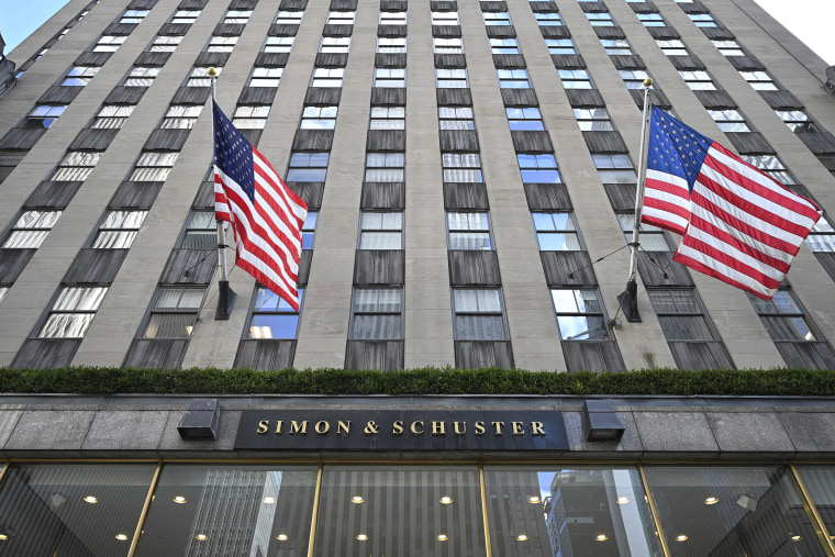Exterior view of Simon & Schuster New York City headquarters, as the U.S. Department of Justice sues to block publisher Penguin Random House's acquisition of smaller rival Simon and Schuster, New York, NY, November 3, 2021. The DOJ is looking to stop the $2.2 billion deal alleging it would exert "outsized influence" in the world of book publishing and lower competition and diminish the variety of books available to consumers. (Photo by Anthony Behar/Sipa USA)(Sipa via AP Images)