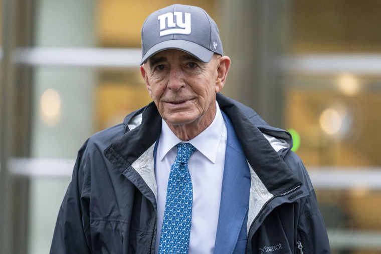 Tom Barrack leaves Brooklyn Federal Court in New York, on Oct. 24, 2022. 