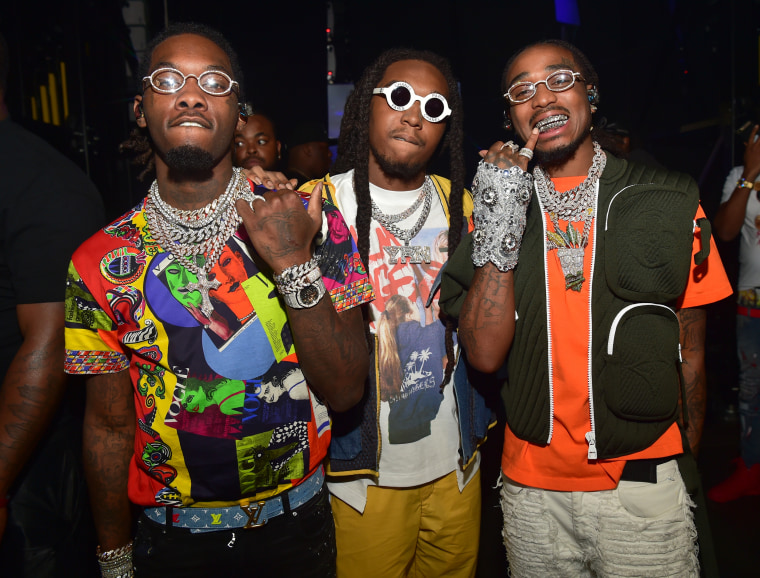 Offset, Takeoff and Quavo of the group Migos in Atlanta