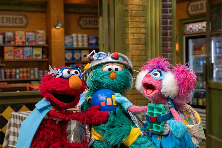 Elmo, Rosita and Abby play superheroes on the new season of "Sesame Street."