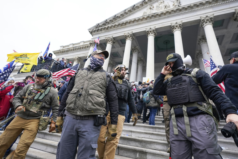 Members of the Oath Keepers astatine  the Capitol