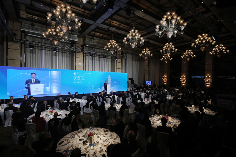 John Lee at the Global Financial Leaders' Investment Summit in Hong Kong on Nov. 2, 2022. 