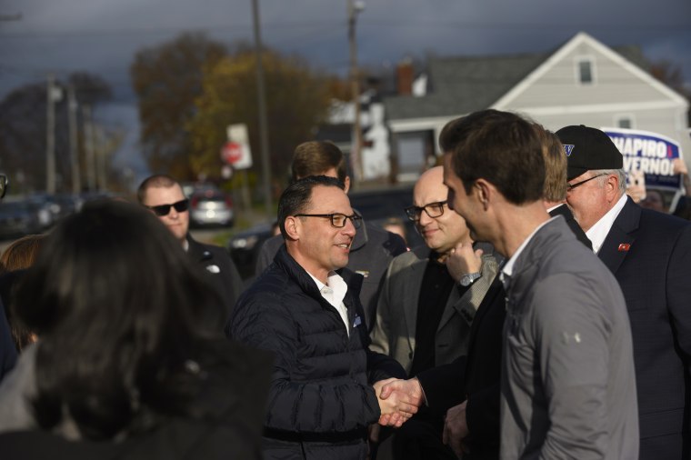 Pennsylvania Democratic Gubernatorial candidate Josh Shapiro meets supporters