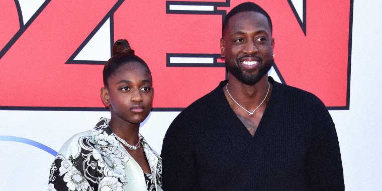 Image: Former professional basketball player Dwayne Wade and his daughter Zaya Wade