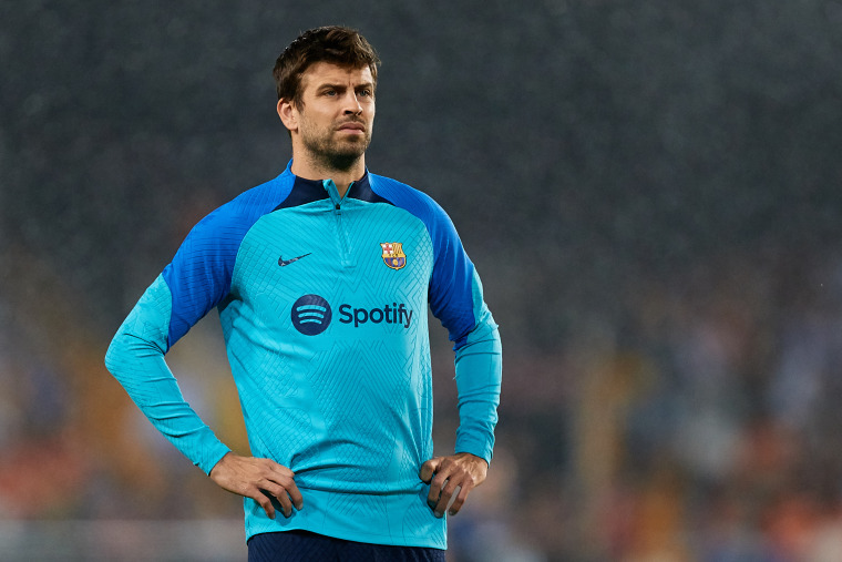 Gerard Pique during a match between Valencia CF and FC Barcelona, in Valencia, Spain, on Oct. 29, 2022.