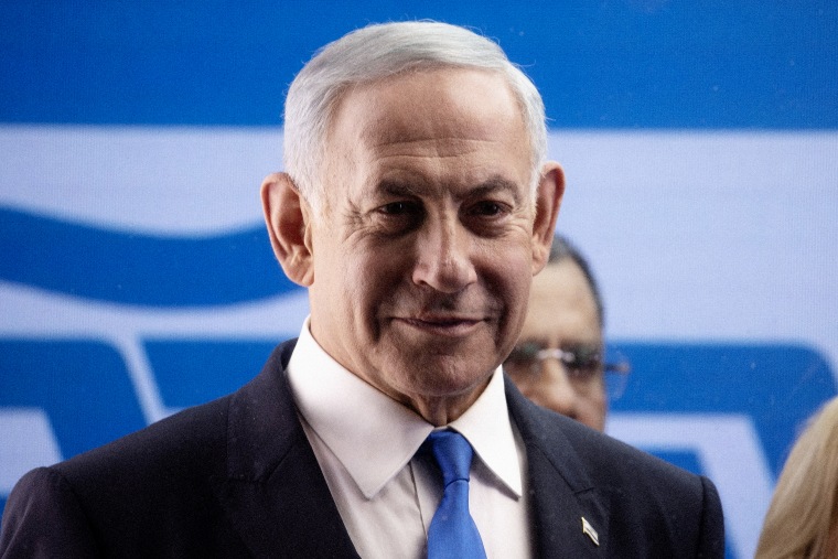 Benjamin Netanyahu during a campaign event in Tel Aviv, Israel on Oct. 30.