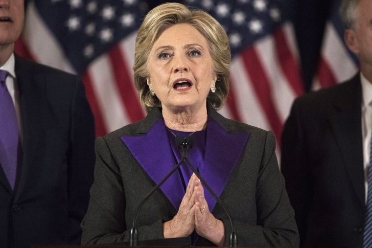 Democratic presidential candidate Hillary Clinton speaks in New York, Wednesday, Nov. 9, 2016, where she conceded her defeat to Republican Donald Trump after the hard-fought presidential election. (AP Photo/Matt Rourke)
