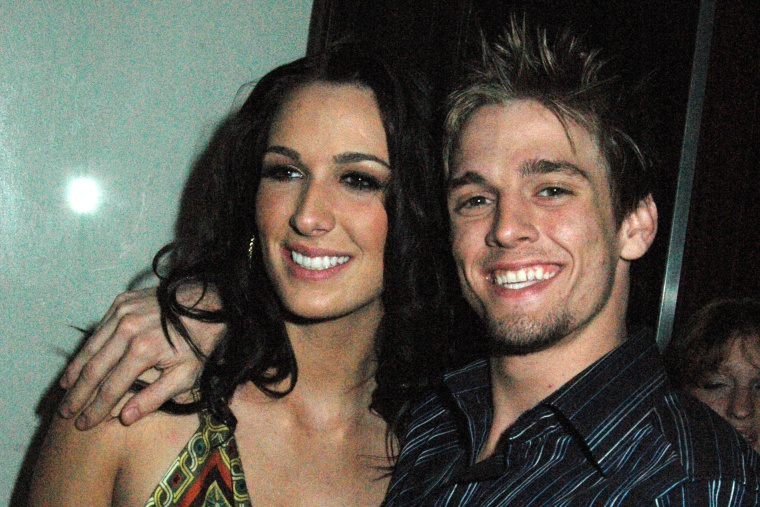 Angel Carter and Aaron Carter at their 19th birthday party in Hollywood, Calif., on Dec. 15, 2006.