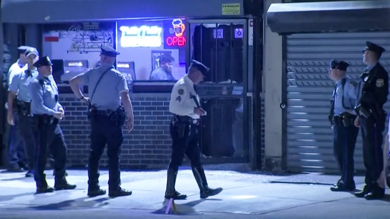 Police respond to the scene of a shooting in Philadelphia on Nov. 5, 2022.