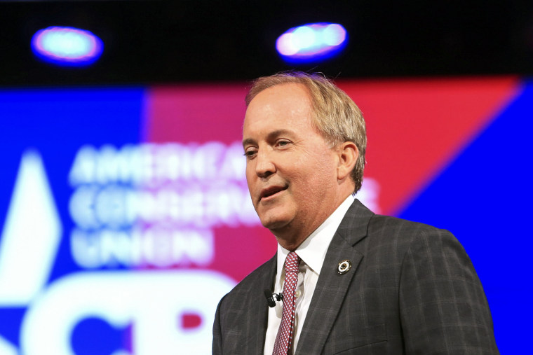 Ken Paxton at the Conservative Political Action Conference in Dallas, on July 11, 2021.