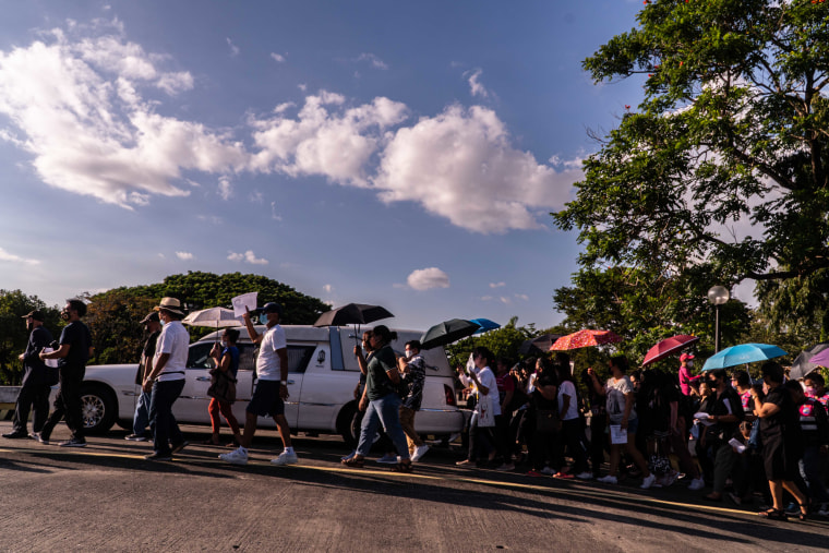 Funeral ceremony of journalist Percival Mabasa in Philippines