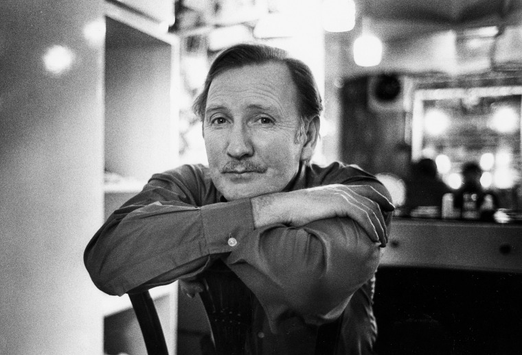 Image: Actor Leslie Phillips in a dressing room at the Criterion Theatre in London, on Jan. 19, 1978. 