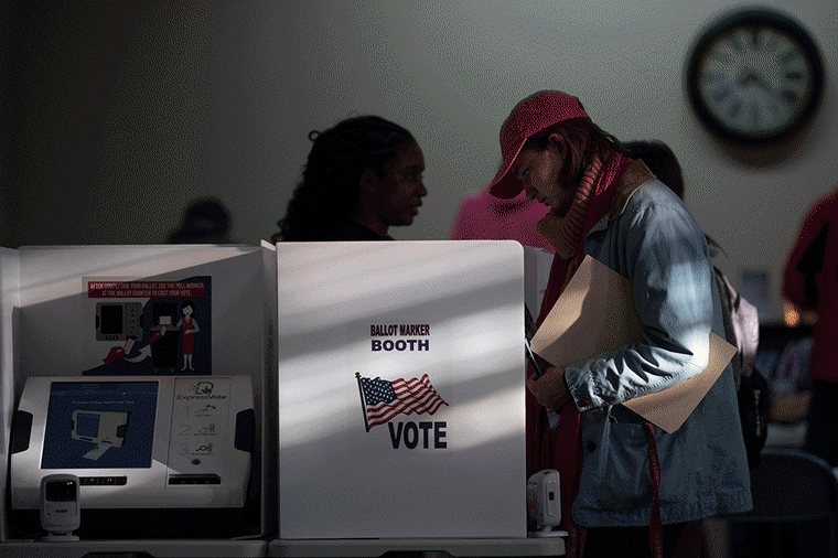 Voters cast their ballots Tuesday.