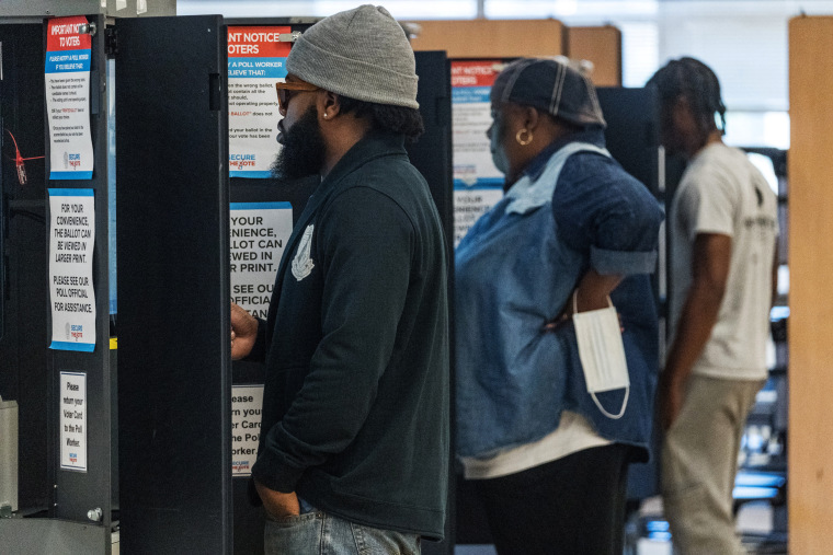 People vote at a polling location in Atlanta