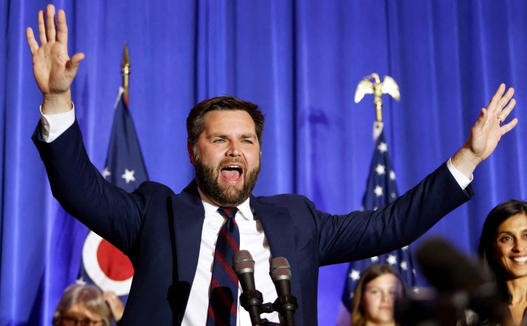 J.D. Vance speaks during the Ohio Republican Party election night watch party