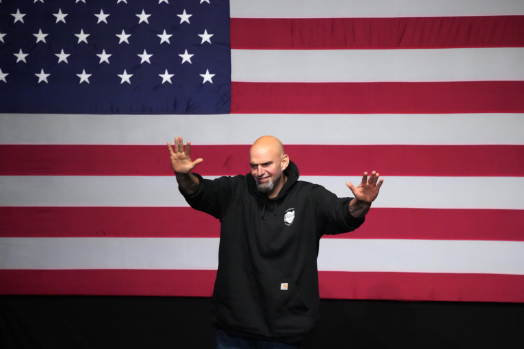 John Fetterman at an election night party in Pittsburgh