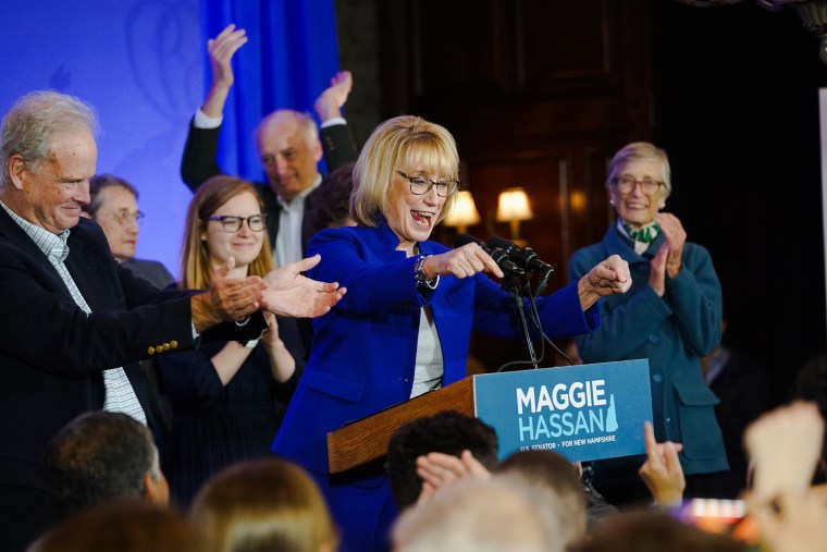 Democratic Senator Maggie Hassan Holds Election Night Gathering In Manchester, New Hampshire