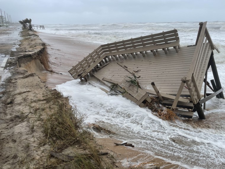 Beach erosion at Chastain Beach on South Hutchinson Island, Fla.