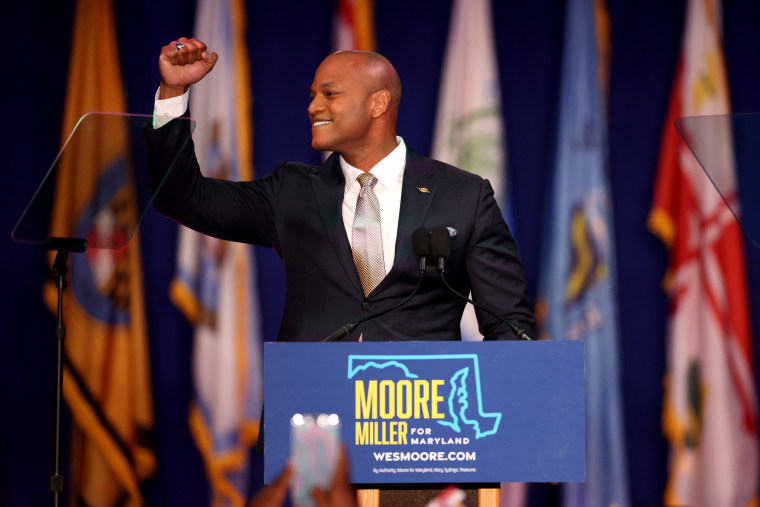 Image: Democratic Candidate For Governor Of Maryland Wes Moore Holds Election Night Party In Baltimore