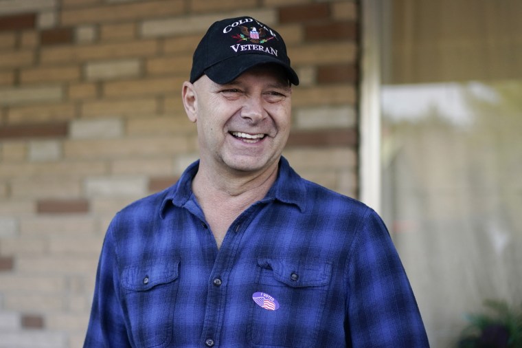 Doug Mastriano after voting at his polling place in Fayetteville, Pa., on Nov. 8, 2022. 