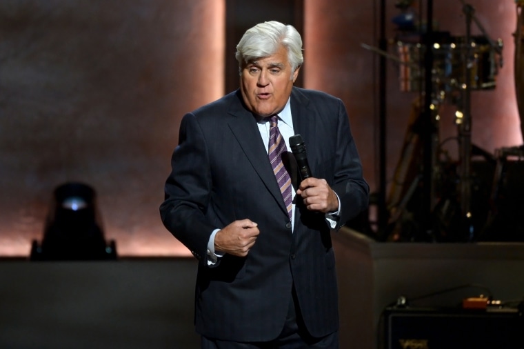 Jay Leno performs at The Library of Congress Gershwin Prize tribute concert in Washington, on March 4, 2020. 