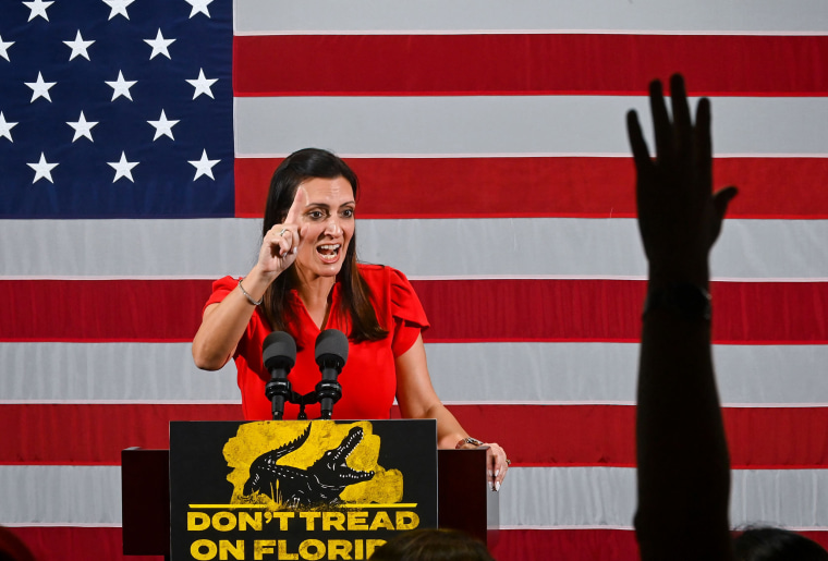 Florida Lt. Gov. Jeanette Nunez speaks on the eve of the election in Hialeah, Fla., on Nov. 7, 2022. 