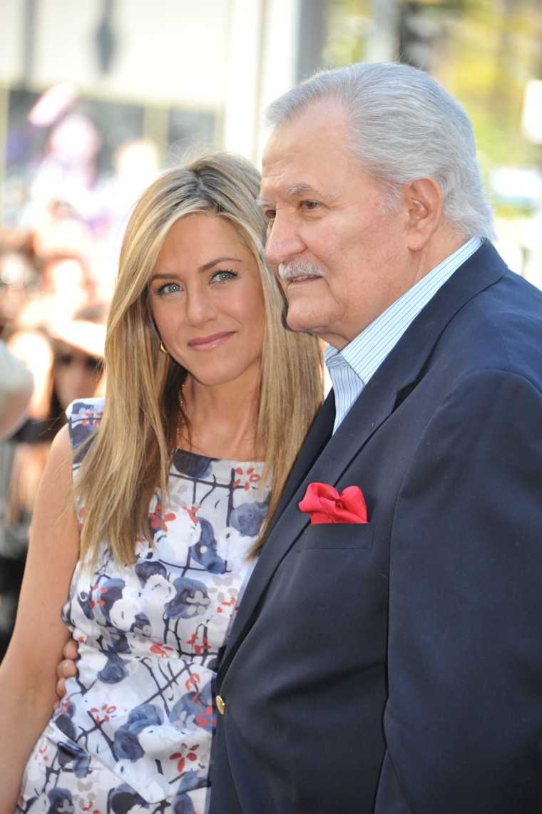 Jennifer Aniston with her father John Aniston