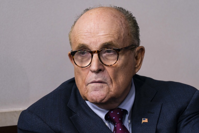 Rudy Giuliani at a press conference in the White House on Sept. 27, 2020.