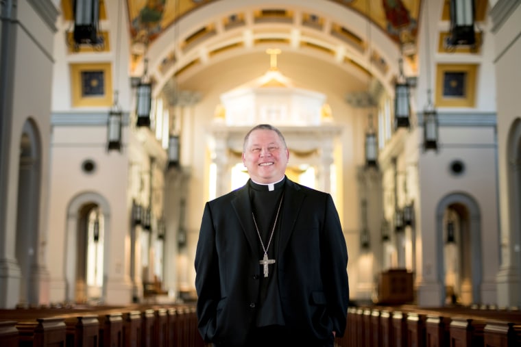Richard Stika, bishop of the Diocese of Knoxville at Sacred Heart Cathedral in Knoxville, Tenn., on Feb. 8, 2019.