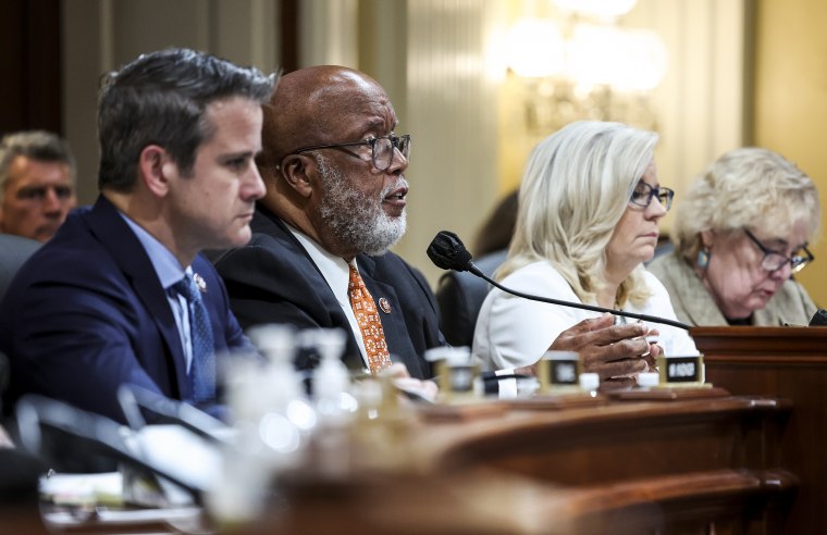 Rep. Bennie Thompson, D-Miss., presides over a Jan. 6 attack committee hearing on June 23, 2022.