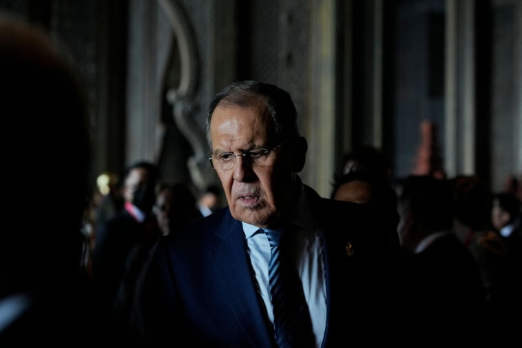 Lavrov at G20 in Bali on Nov. 15, 2022. 