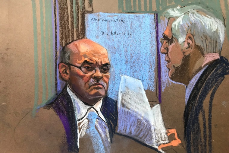 Trump Organization's former Chief Financial Officer Allen Weisselberg and attorney Alan Futerfas in the courtroom in New York on Nov. 17, 2022.