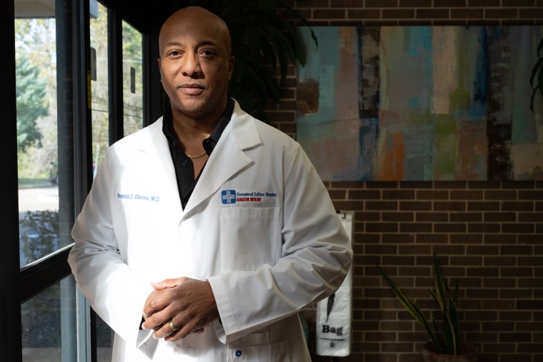 Dr. Roderick Givens in Greenwood, Miss., on Nov. 16, 2022. Givens, who works with cancer patients at the  Greenwood - Leflore Hospital in Greenwood, is working with other local leaders to keep the facility open. 