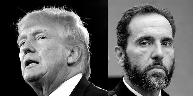 Photo diptych: Donald Trump and Jack Smith