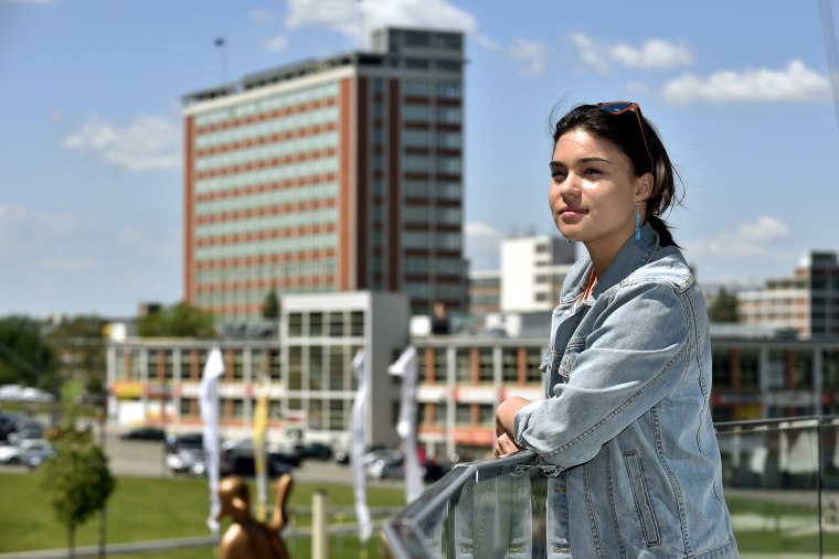 Canadian actress Devery Jacobs poses for photographer during the 57th Zlin international festival of films for children and youth in Zlin, Czech Republic, June 1, 2017. Photo/Dalibor Gluck (CTK via AP Images)