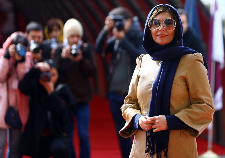 Hengameh Ghaziani attends the Fajr Film Festival in Tehran, Iran.  
